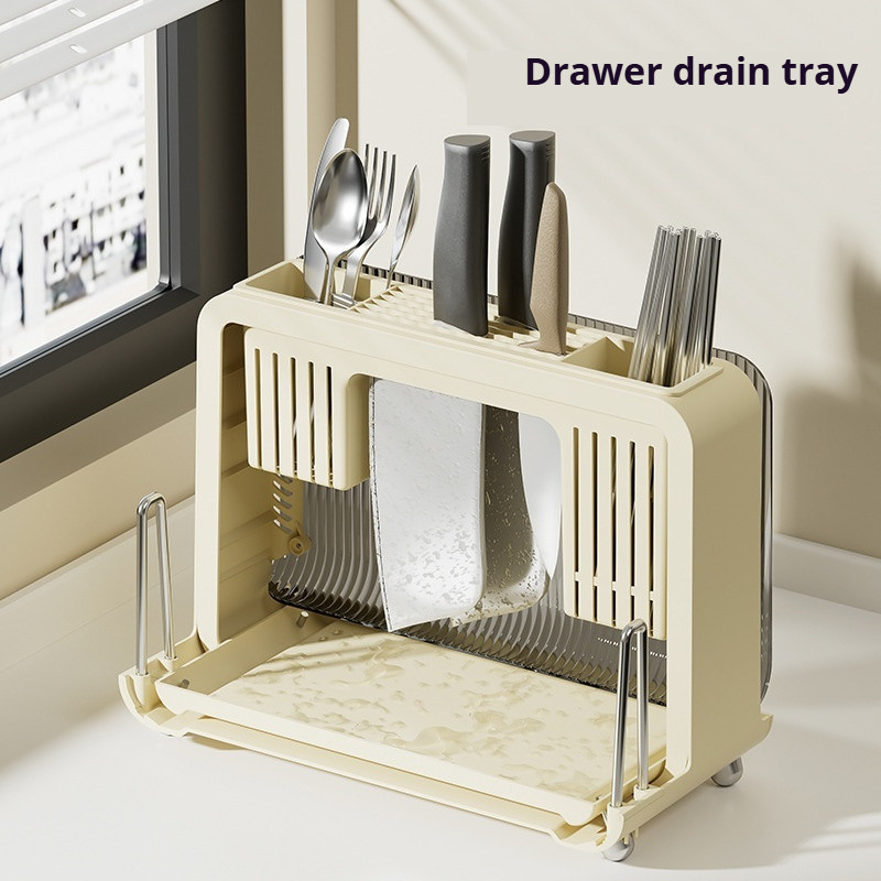 Multi-functional Knife Holder Kitchen Shelf Household Countertop Integrated Chopsticks Knives Sticky