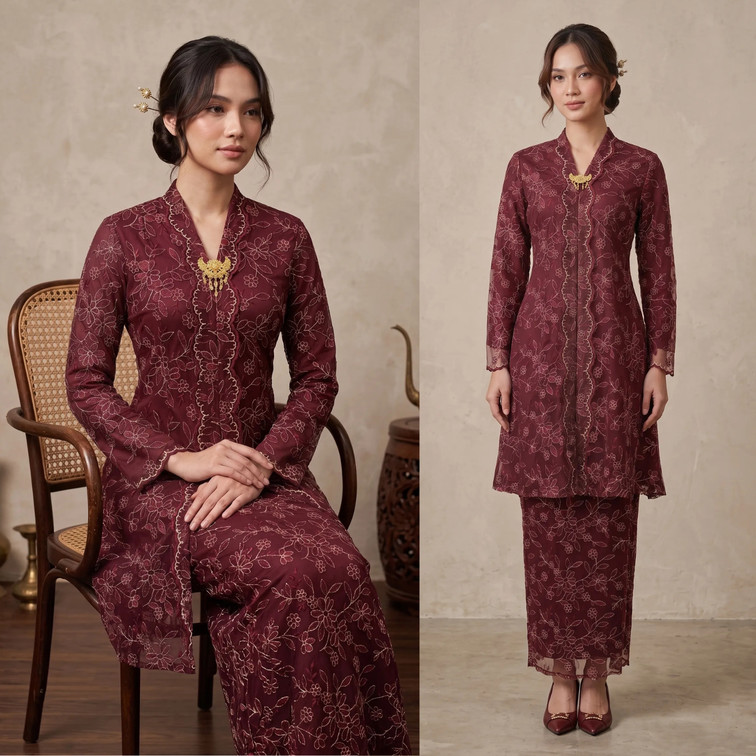 MAYANG BAJU KEBARUNG LABUH PLUS ขนาด POLYESTER NET ออกแบบใหม่เต็มรูปแบบโดย MARIBELI BUTIK