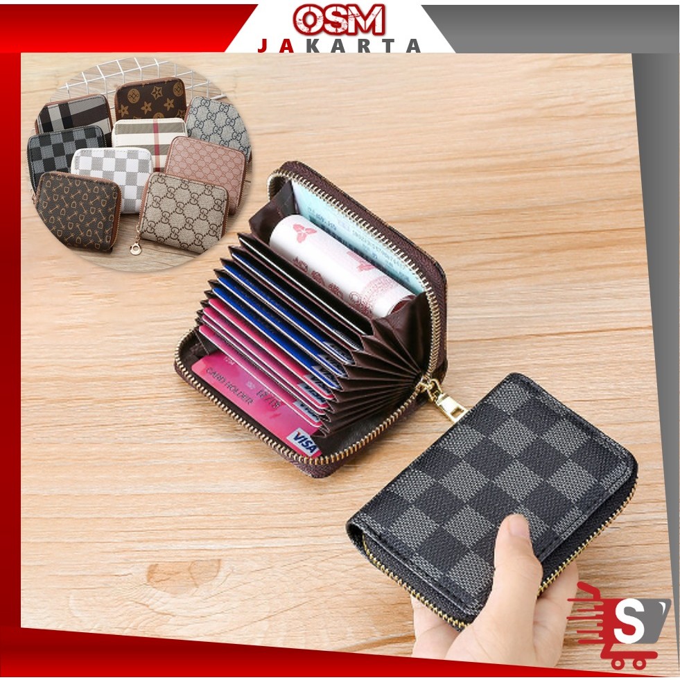 OSM JKT D5766 Card Wallet / Womens Card Wallet / Imported Korean Fashion Wallet / Zipper Motif Walle