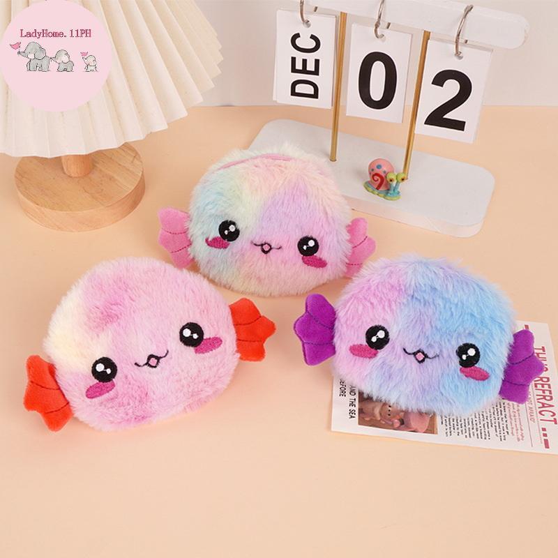 LadyHome Mini Plush Salamander กระเป๋าใส่เหรียญน่ารักการ์ตูน Axolotl กระเป๋าสตางค์กระเป๋าซิปสําหรับผ