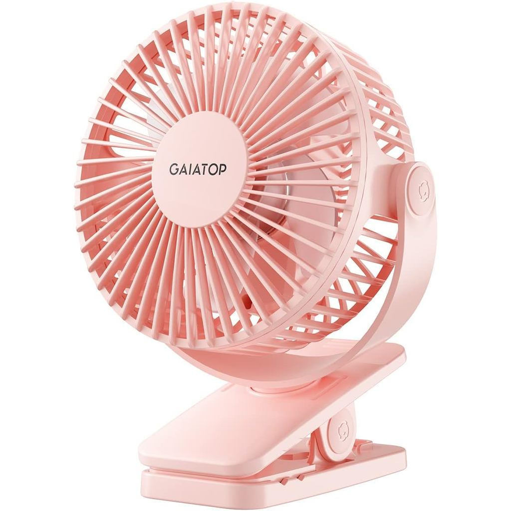 GaiatopPortableCliponFanBatteryOperated,allPowerful3SpeedQuiet360°หมุนได้,USBRechargeableMiniPersona