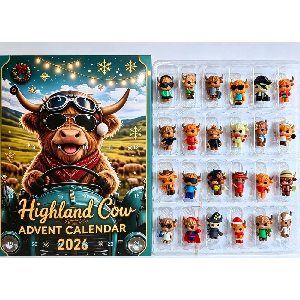 2026 Highland Cow Adventure Calendar Christmas Advent Calendar