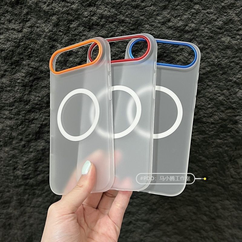 สําหรับ iPhone Air Phone Case 17 Pro Max 16Pro 彩镜头磨磁吸水防水壳