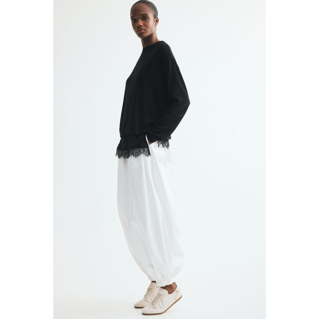 H&M توب نسائي بطبقات ودانتيل — صورة 5