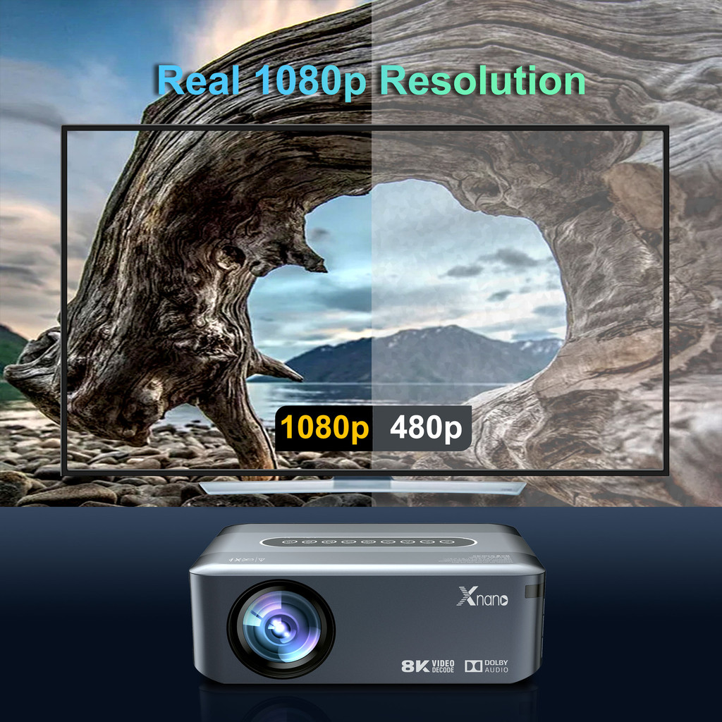 Ozon โปรเจคเตอร์ขายร้อนในครัวเรือน Ultra HD 8K ถอดรหัส 1080P ธุรกิจห้องนอนโปรเจคเตอร์ Wall โปรเจคเตอ
