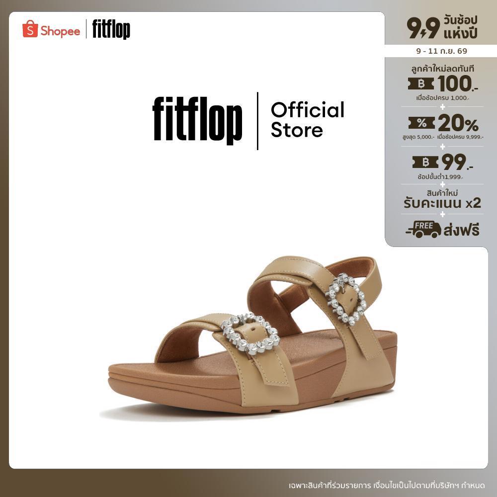 FITFLOP LULU CRYSTAL-BUCKLE BACK-STRAP รองเท้าแตะแบบรัดส้นผู้หญิง รุ่น E1F-923 สี BROWN