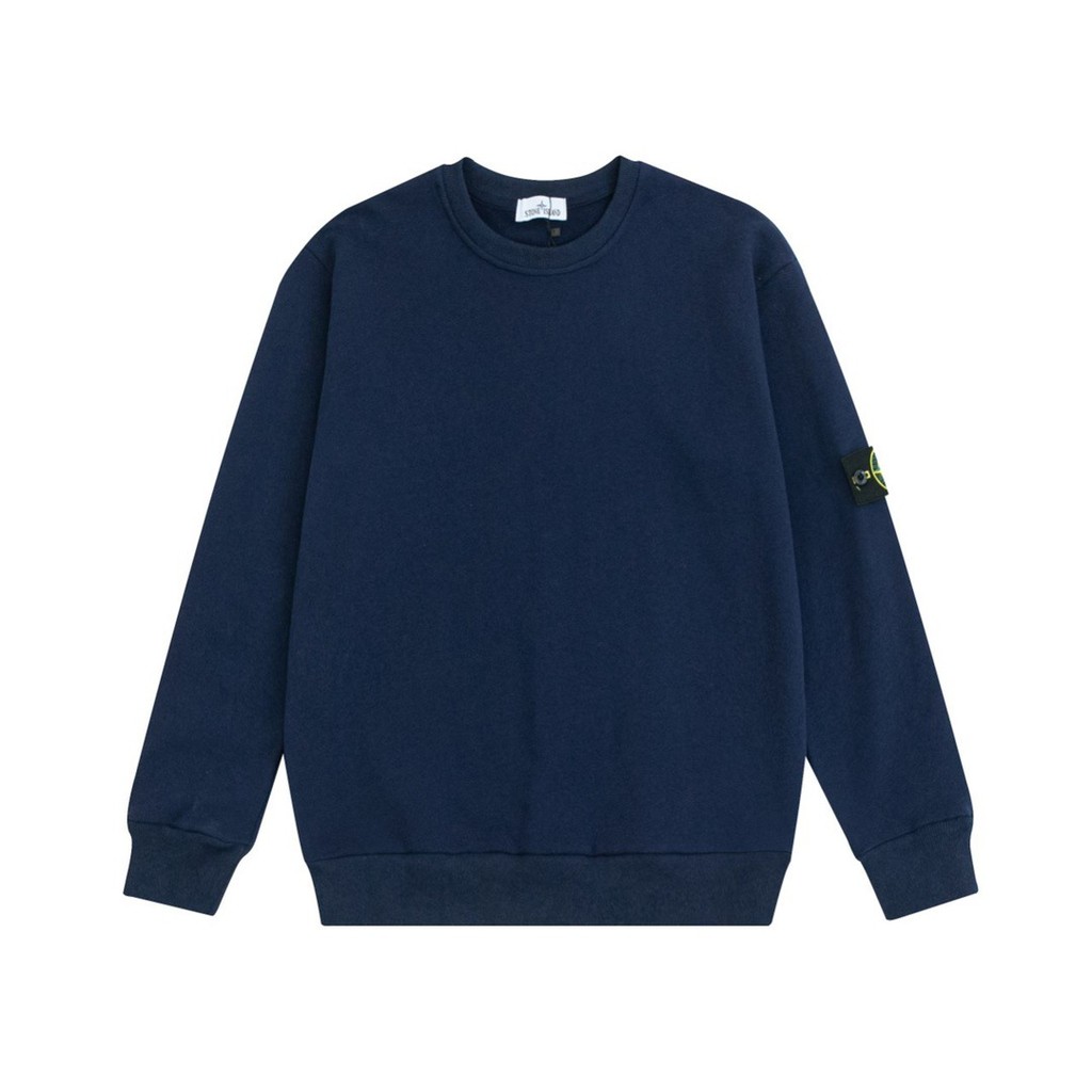 CIKO Stone Island 8 สีรอบคอ Casual All-Match อินเทรนด์ Terry Sweatshirt Unisex