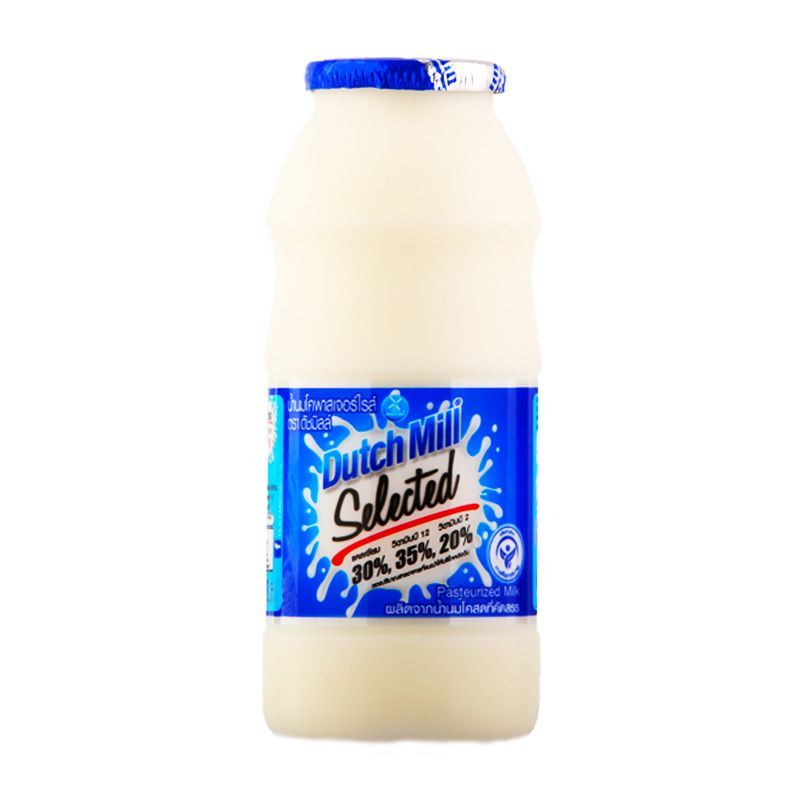 ดัชมิลล์นมสดรสจืด 200ซีซี Dutch Mill Pasteurized Milk Plain 200cc.