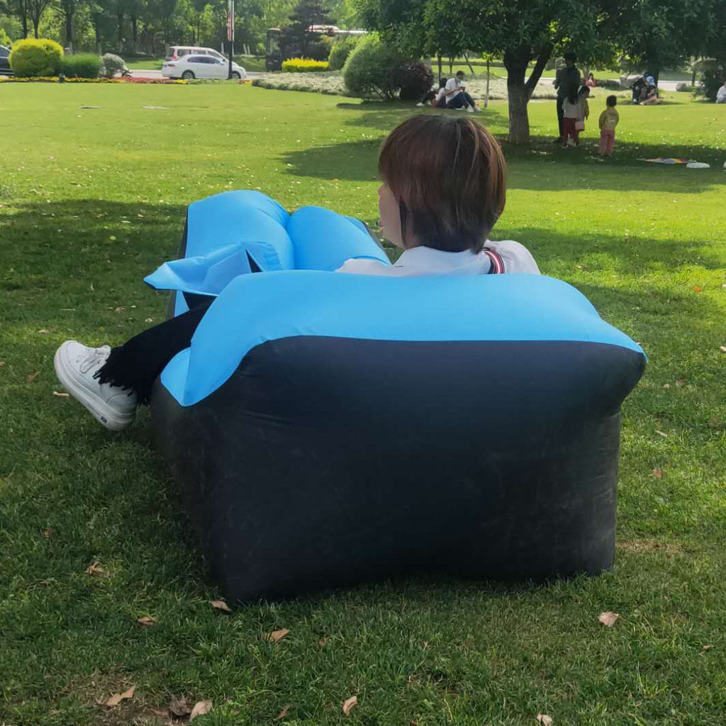 Lazy sofa, single-person leisure inflatable bed for music festivals, portable inflatable sofa for ou