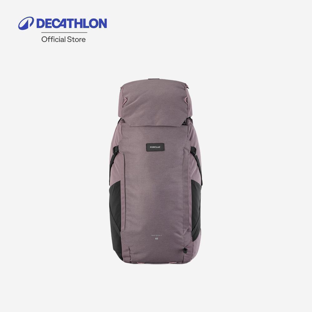 Decathlon Women'S Suitcase Style Backpack เป้สะพายหลังเดินป่าเทรคกิ้งผู้หญิงขนาด 60+6 ลิตร รุ่น Travel 900 - Brown