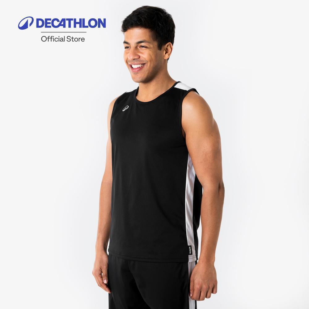 Decathlon Men'S/Women'S Sleeveless Basketball Shirt Tank 100 เสื้อบาสเกตบอล แขนกุด Unisex รุ่น 100 - Black