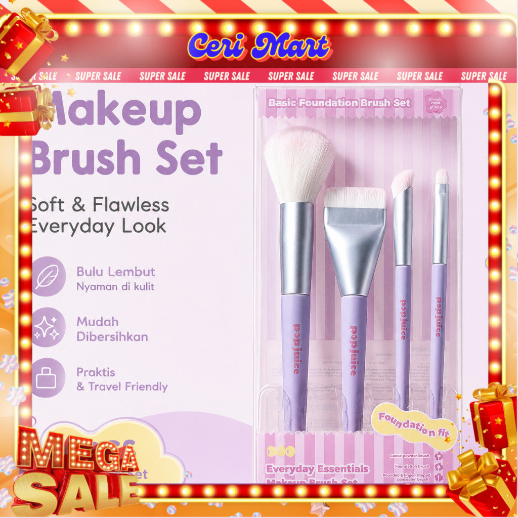 POPJUICE Basic Set - ชุดแปรงแต่งหน้ารองพื้น