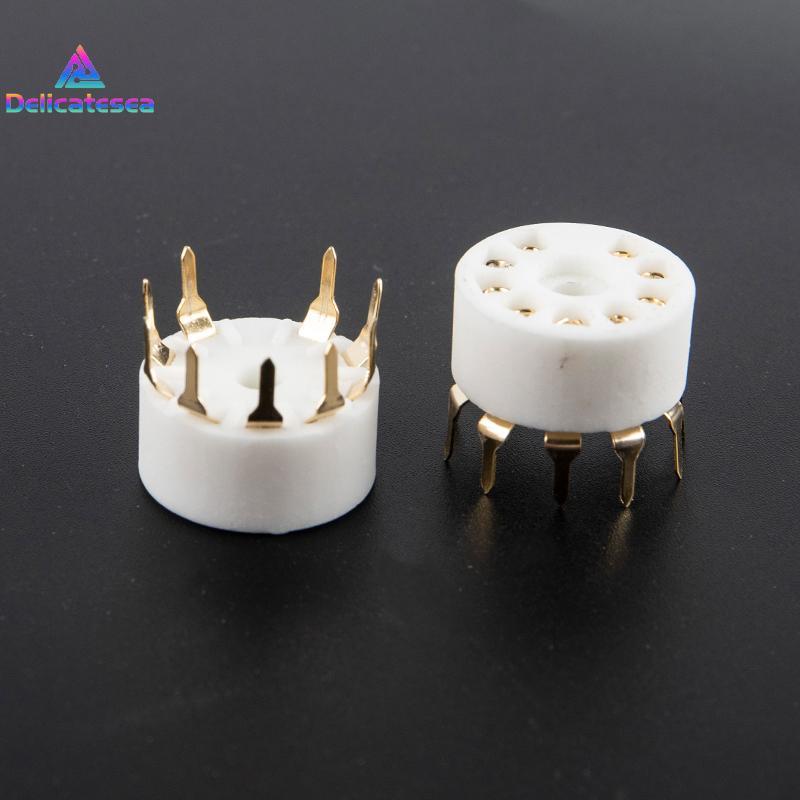 [Delicatesea] 5 ชิ้นเซรามิค 9pin B9A PCB Mount Tube Soet 12AX7 12AT7 Hifi Audio Vintage AMP ใหม่