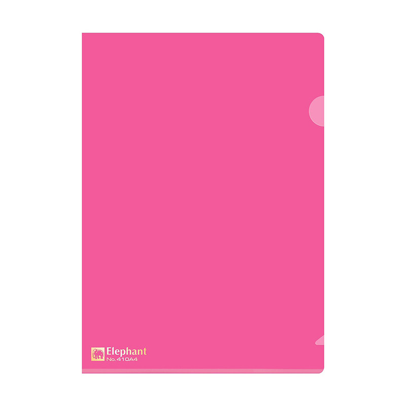 แฟ้มซองพลาสติก ตราช้าง 410 แดง A4 (แพ็ค12เล่ม)
