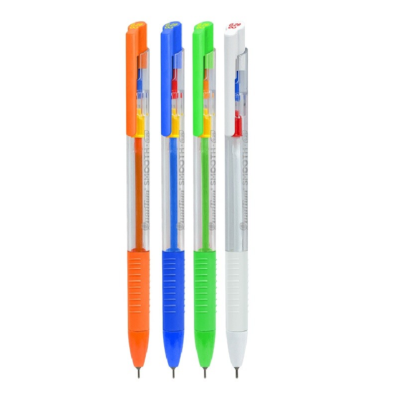 QUANTUM ปากกาลูกลื่น รุ่น Smooth ขนาด 0.29มม. ด้ามคละสี หมึกน้ำเงิน