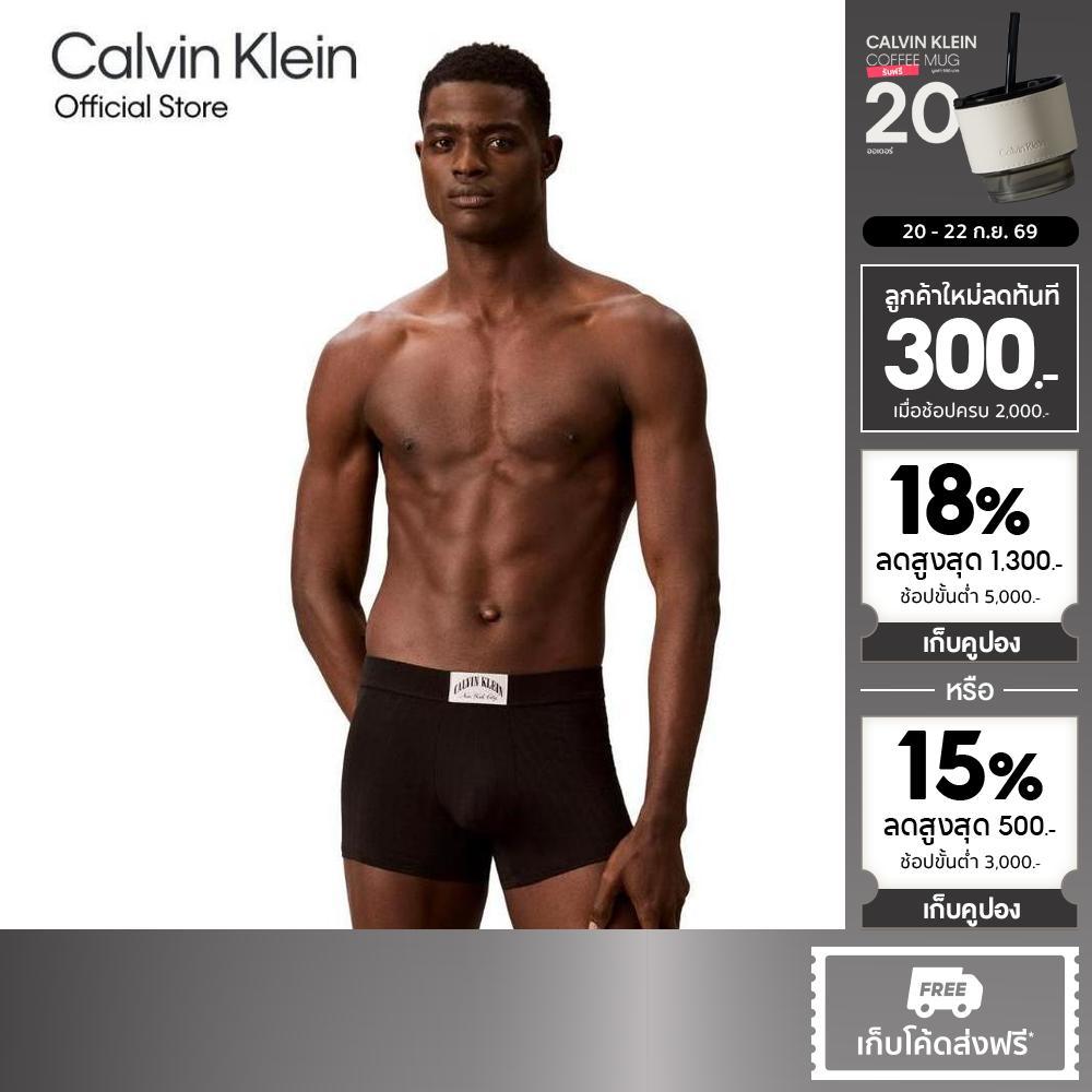 CALVIN KLEIN กางเกงในผู้ชาย Heritage Classic Cotton Stretch ทรง Trunk รุ่น NB4504 UB1-สีดำ