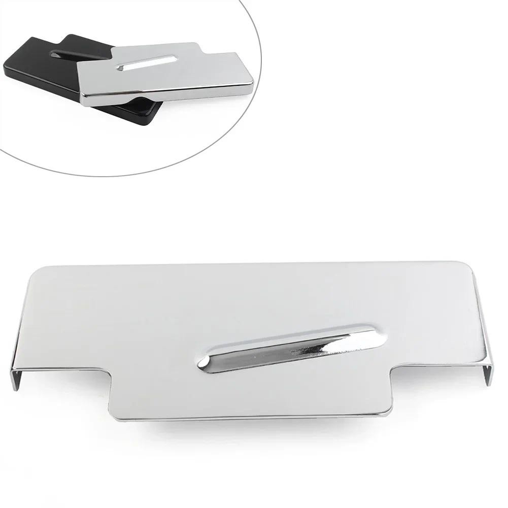 รถจักรยานยนต์แบตเตอรี่ฝาครอบด้านบนสําหรับ Harley Davidson FXD Dyna 1997-2005 Chrome/Glossy Black