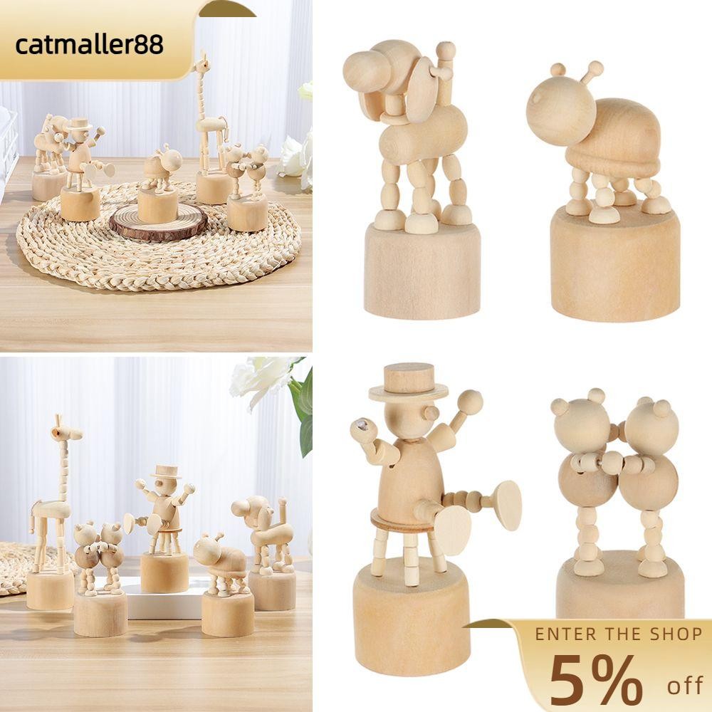 CATMALLER88 Mini Desktop Decor Giraffe Dog ของขวัญส่วนบุคคล Fun Wood DIY Craft