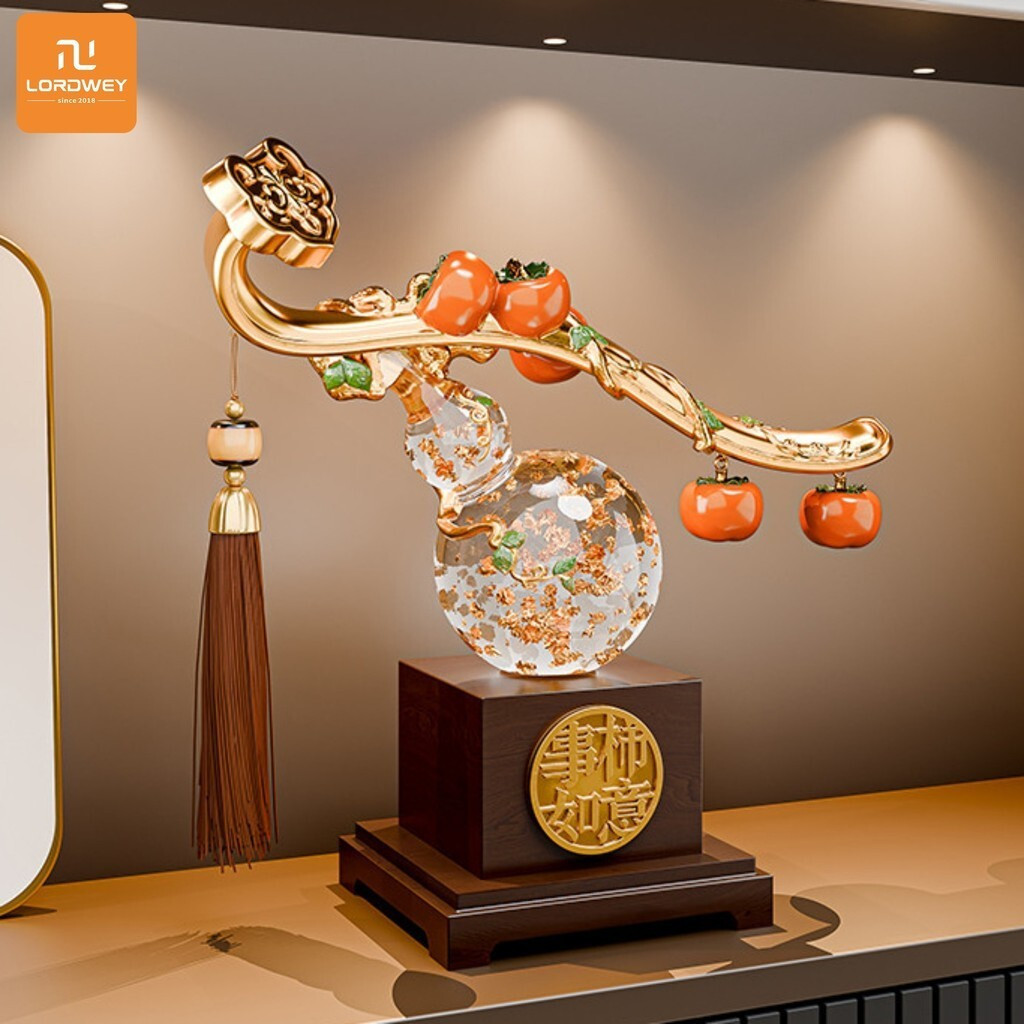 LORDWEY Ches ตกแต่งคริสตัล Gourd Porch ห้องนั่งเล่น Prosperous ตกแต่งบ้าน Housewarng GiftHT99 USD2