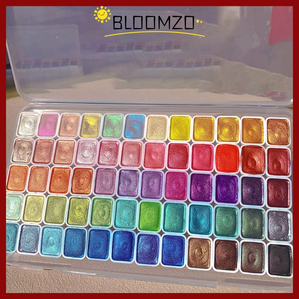 CODBLOOMZO ภาพวาดสีน้ําเม็ดสีชุด Shine Flowers Decor Pearlescent Glitter 20/24/26 สี Lightfastness Pearlescent Solid