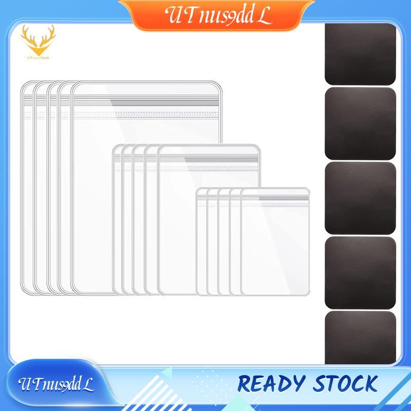 [UTnus9ddL] 30 ชิ้นพลาสติกใสต่างหูกระเป๋าเครื่องประดับ PVC พร้อม 12 ชิ้น Anti Tarnish Strips สร้อยคอ