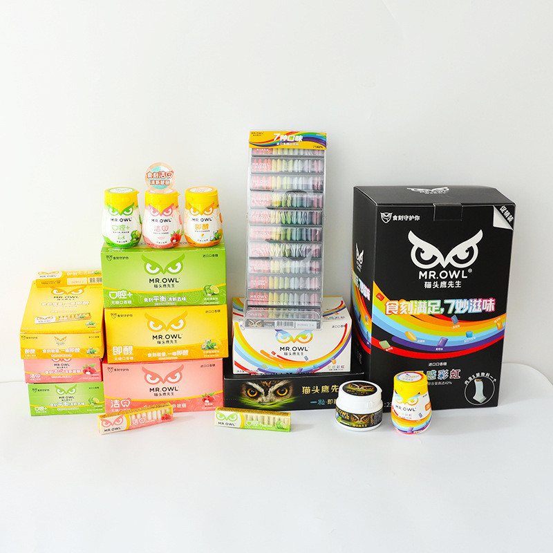 DADA Snack Shop XL3 Korea MR.OWL/Mr. Owl Rainbow หมากฝรั่งปราศจากน้ําตาล Reminds Refreshing Refreshi