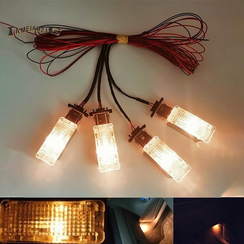 [คุณภาพ T]Halogen Footwell Light Foot Step Lamp Cable Harness สําหรับ B6 B7 B8 CC Golf 6 MK6 MK7 5 M
