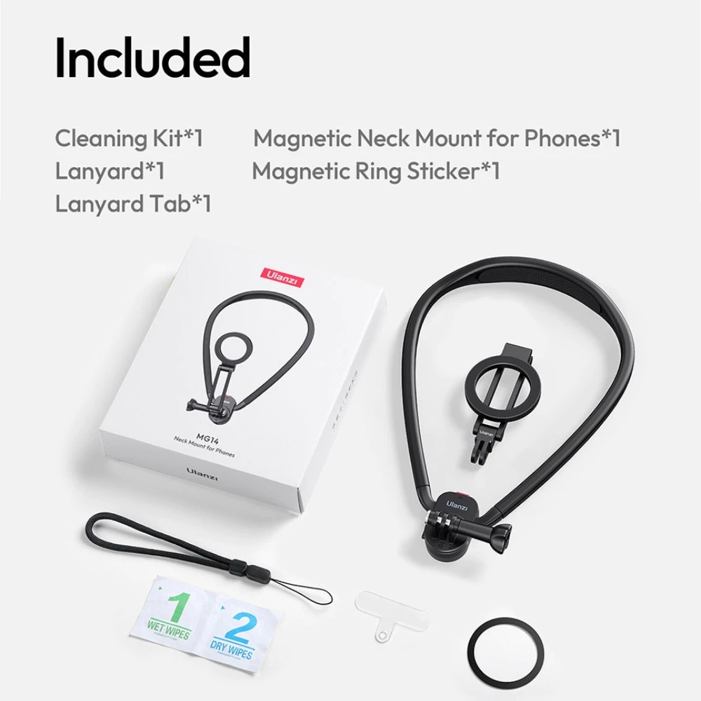 Ulanzi MG14 Magnetic Neck Mount สายคล้องคอ GOPRO/DJI Action 6/5Pro/4/3,Insta360 สำหรับถ่ายภาพ POV thumbnail 10