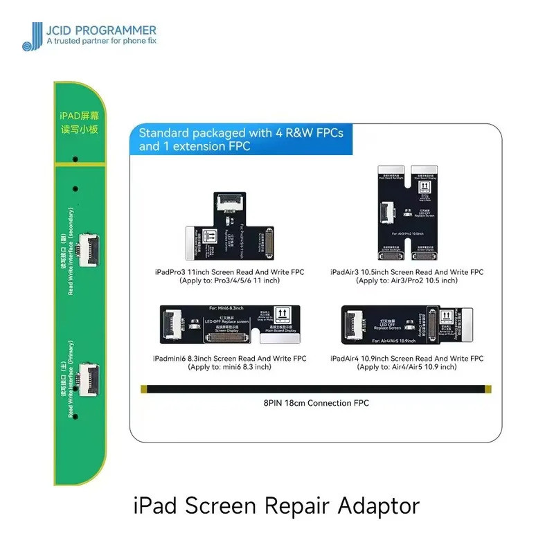 JCID V1SE V1SPro IPad Screen Repair Adaptor แก้ปัญหารหัสหน้าจอขีด ดินสอระบายอากาศเพื่อวาดเส้นตรงของ