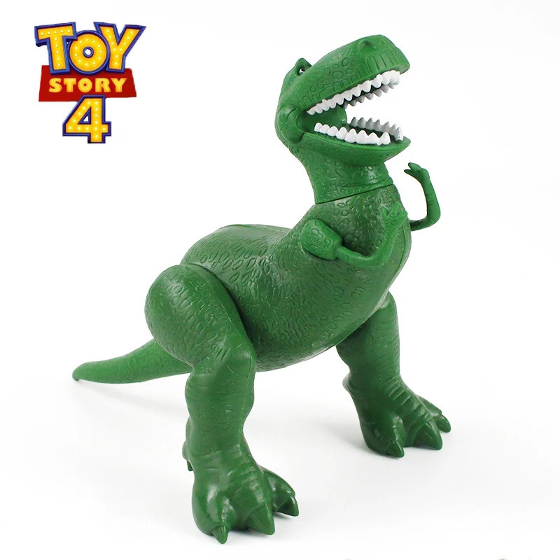 Aoger Toy Story 4 Rex ไดโนเสาร์สีเขียว Pixar Pvc ตุ๊กตาขาสามารถย้ายคอลเลกชันตัวเลขการกระทําของเล่นเด
