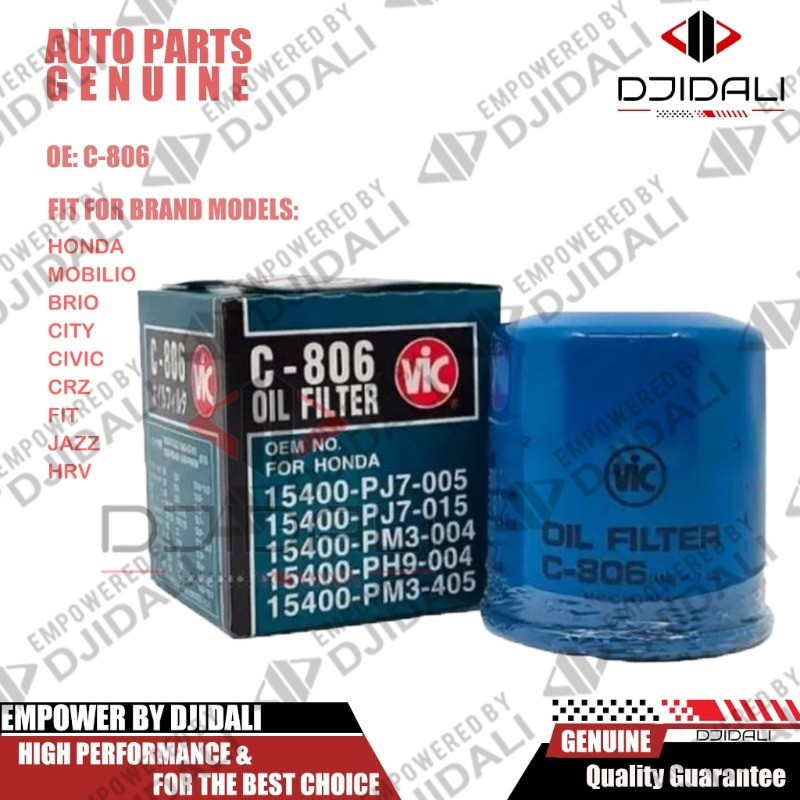 Vic กรองน้ํามัน C-806 สําหรับรถยนต์ HONDA Civic City Brio Mobilio Jazz C806