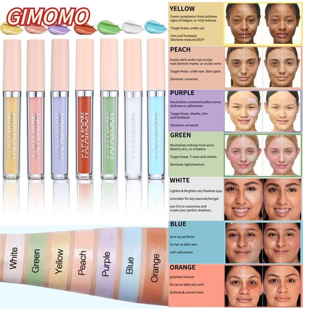 GIMOMO Liquid CONCEALER, Full Coverage Dark Circles Foundation Cream, 2.5ML Face Makeup Cover Spot A