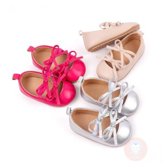 รองเท้าเด็กวัยหัดเดินแบบหรูหรา มีโบว์นุ่ม ไม่ลื่น กันลื่นสำห…