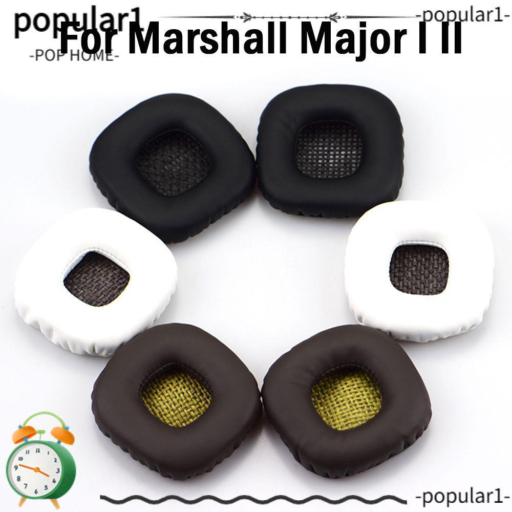 POPULAR 1 คู่แผ่นรองหูฟังหนังนุ่มฟองน้ําเบาะรองนั่งสําหรับ Marshall Major I II