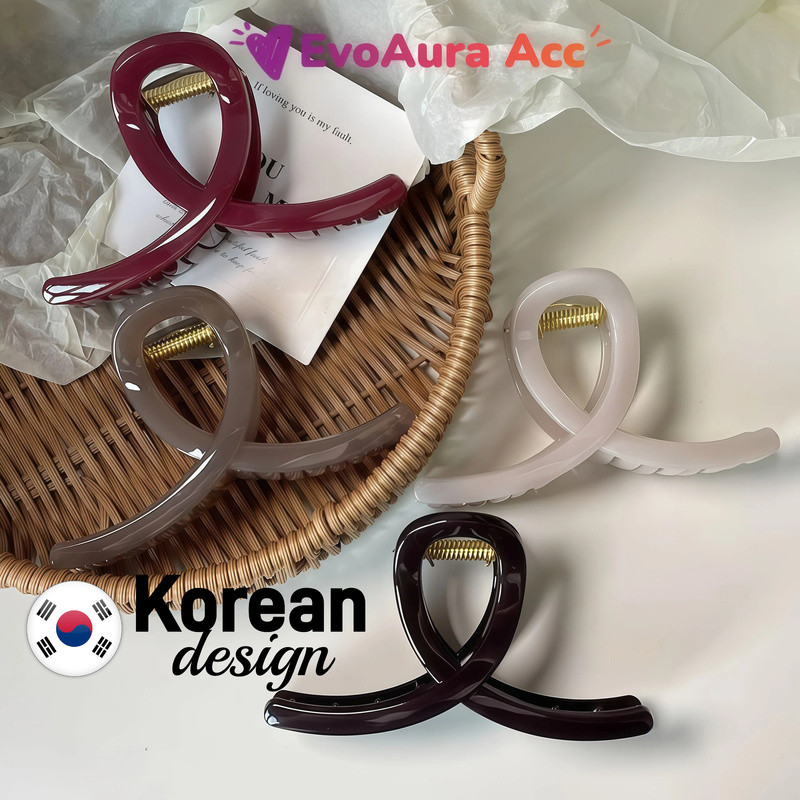 กิ๊บหนีบผมเกาหลี 10.5cm กิ๊บฉลาม PC คุณภาพสูง สปริงกันสนิม หนีบแน่น ขนาดยอดนิยมสไตล์มินิมอล