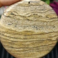 America Natural Picture Jasper Stone Pendant (รูปแบบธรรมชาติ-วิวภูเขา) 天然美国进口吊จี้