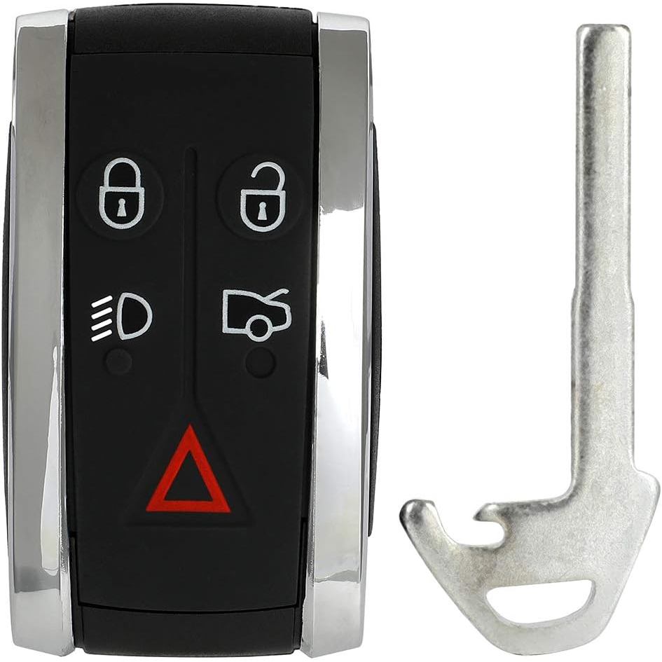 SCITOO Keyless Entry Remote Key Fob SHELL CASE สําหรับ 5 ปุ่ม Uncut กุญแจรถสําหรับ Jaguar XF 2009-20