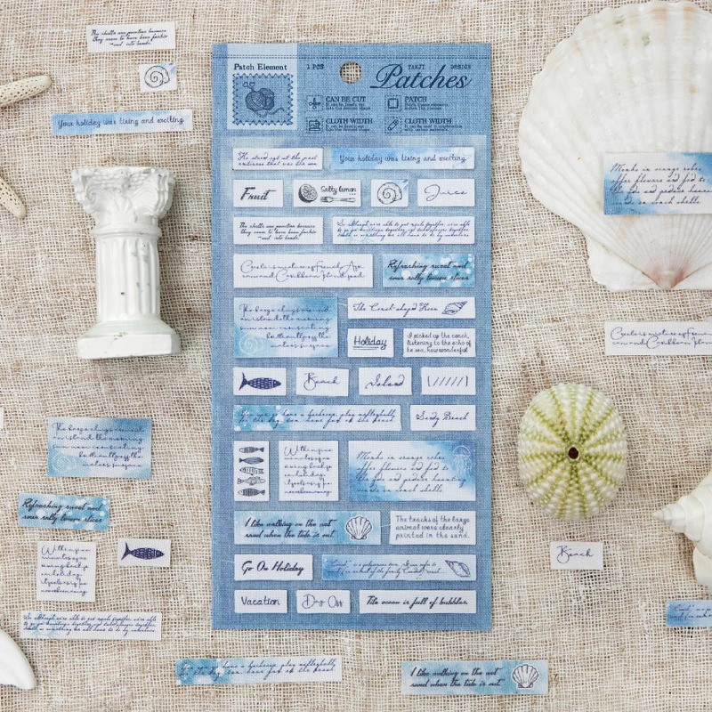 Journal GO Creative ผ้า Adhensive Patch สติกเกอร์สําหรับ Journaling Scrapbooking ไดอารี่ตกแต่ง Vintage Planner Decals