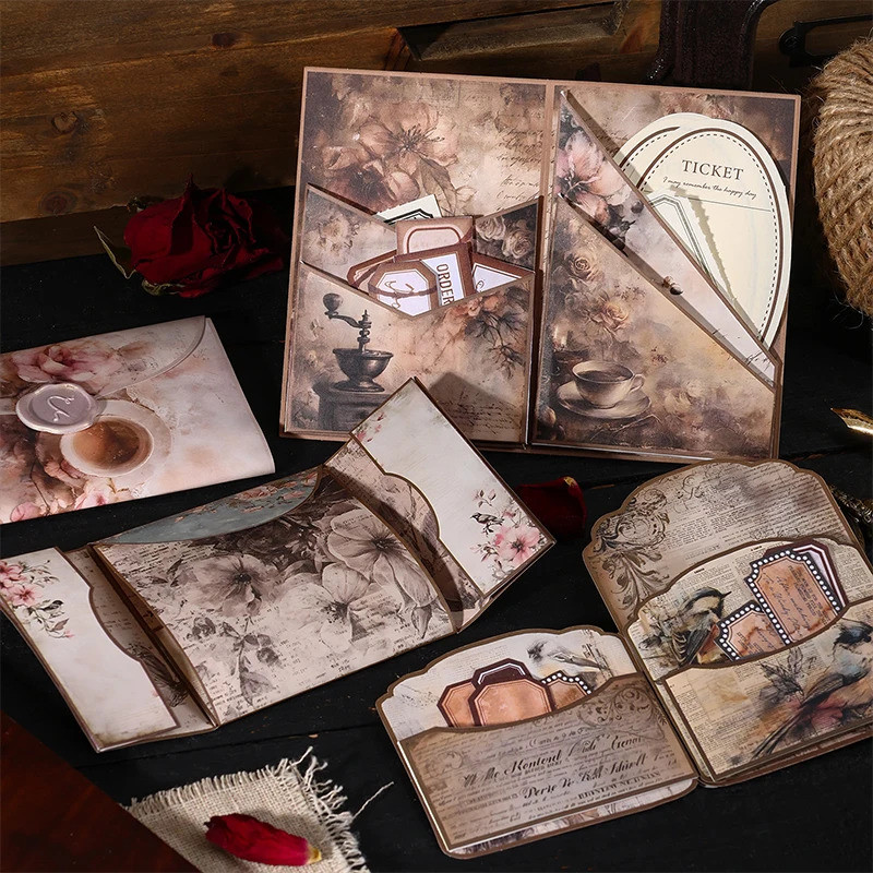 Journal GO Creative รูปพิเศษ Collage Junk Journal วัสดุแพ็คสําหรับ Scrapbooking Craft การ์ดทํา Retro