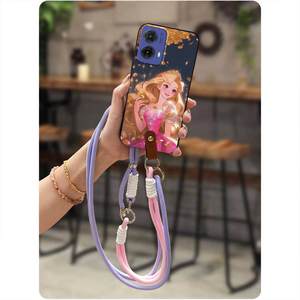 กันกระแทกทนทานเคสโทรศัพท์สําหรับ MOTO G85/S50 Neo Lanyard Diagonal Soft Case Full wrap Anti-knock ป้