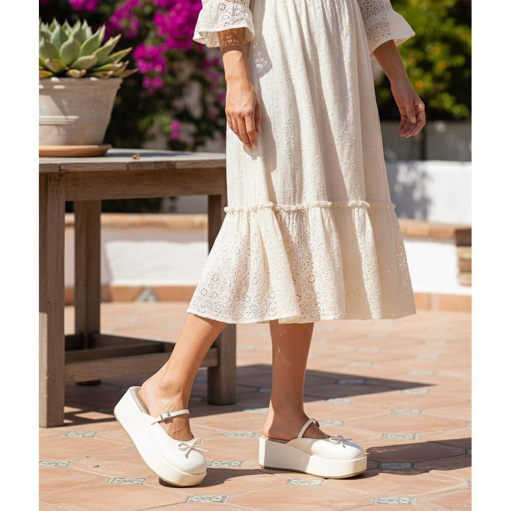 **มีส่งด่วน**25twentyfives - ไอโกะ รองเท้าส้นตึกสายคาดโบว์สุดน่ารัก สูง2นิ้ว | ส่งตรงจาก ALIN Brand