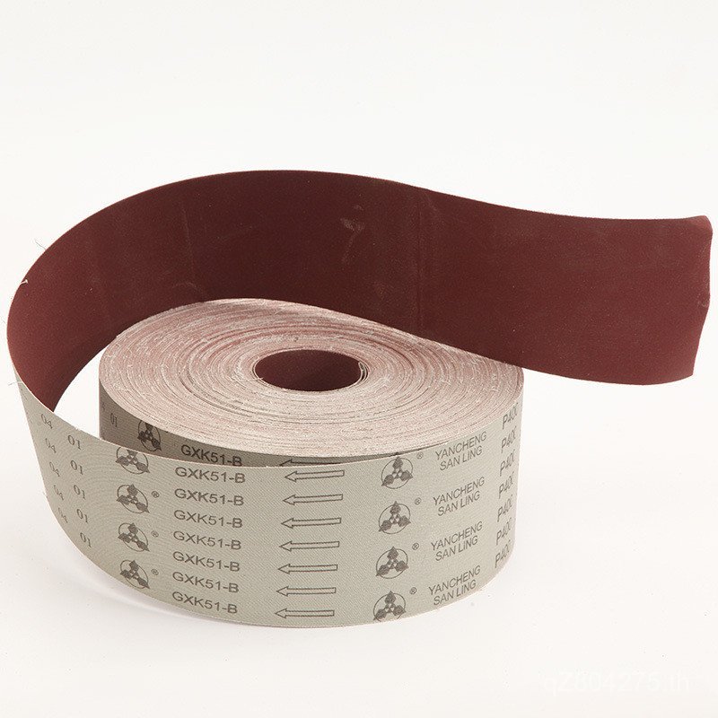 Frosted Roll ไม้ขัด 13 ซม.Mitsubishi ยี่ห้อ Hard ผ้าทรายสีแดง cm Emery ผ้าม้วนโลหะ GXK51-B10 และงานไ