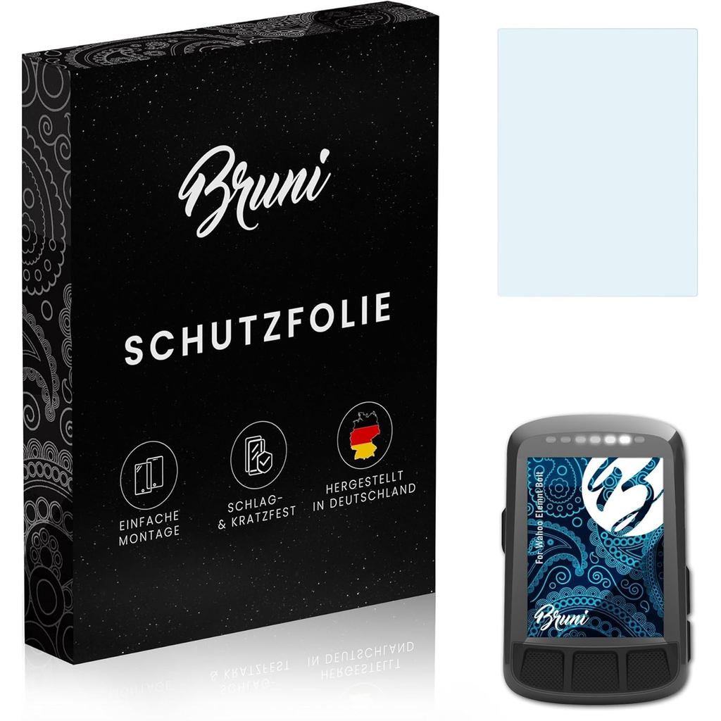 ตัวป้องกันหน้าจอลำโพง Wahoo Elemnt Bolt กับฟิล์มกันรอยคริสตัลใส (2X)