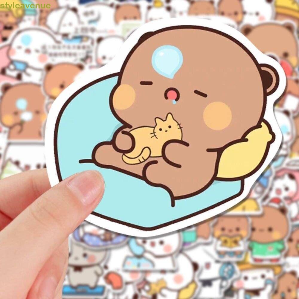 STYLEAVENUE Bubu Dudu Panda สติ๊กเกอร์, ตลกกันน้ํา Bubu และ Dudu สติกเกอร์, แฟชั่นกระดาษ Self-Adhesi