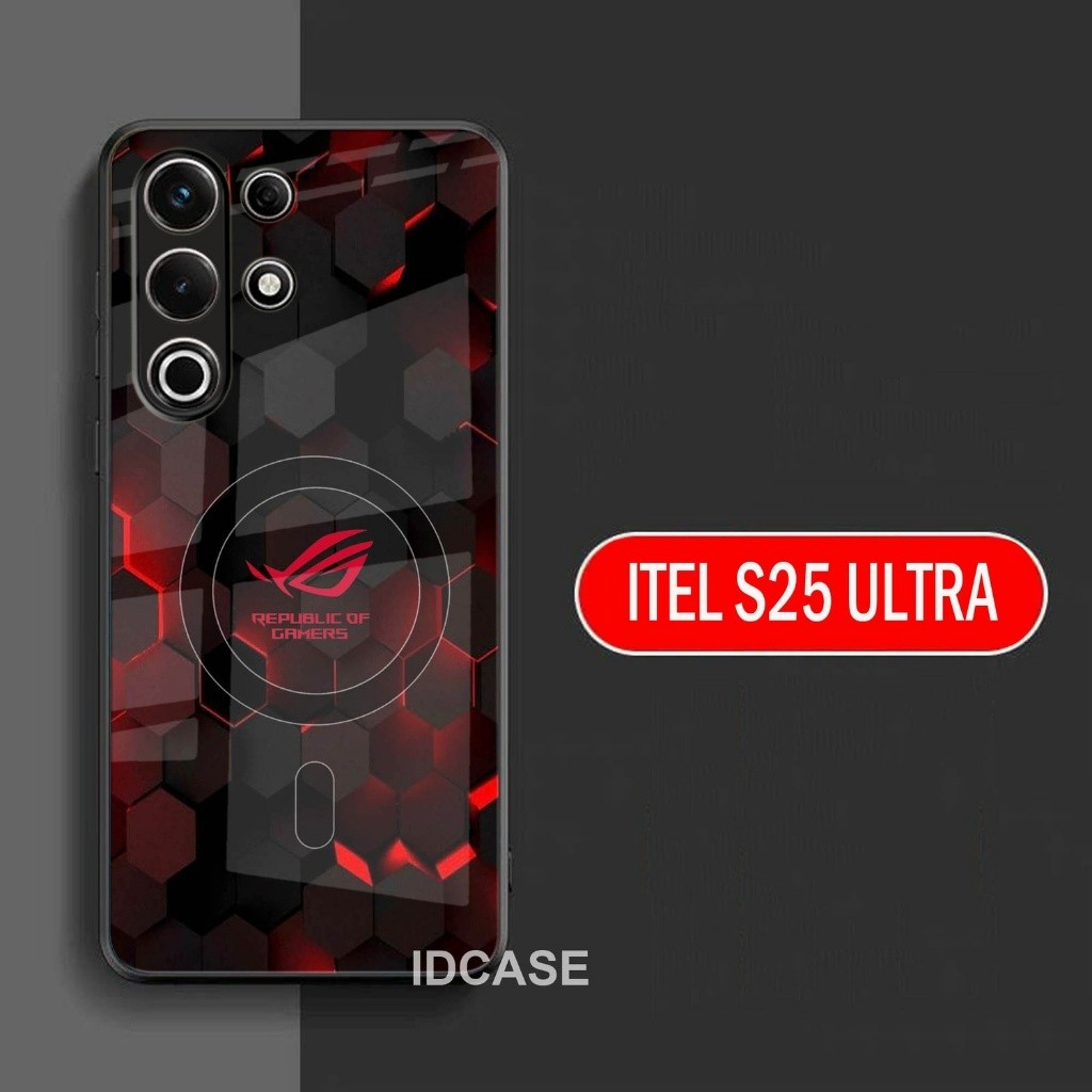 HP Softcase Glass Shiny Glass สําหรับ ITEL S25 ULTRA - ITEL S25 ULTRA เคสโทรศัพท์ - K77