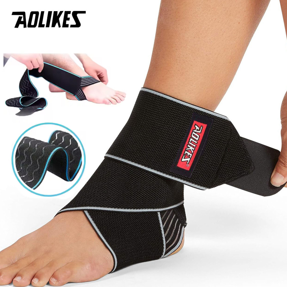 1 PCS Elastic Silicone Ankle Support Brace Strap Basketball Football Ankle Brace Wraps, Adjustable A