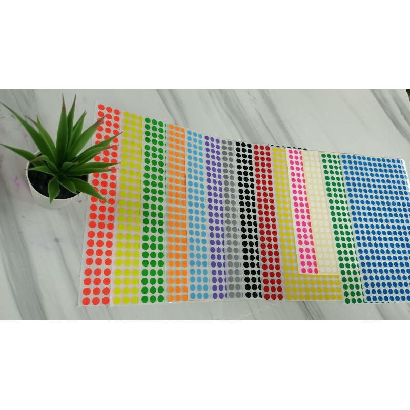 HVS Color Small Round Sticker / Small Round Color HVS Sticker Label 8mm Dot Sticker