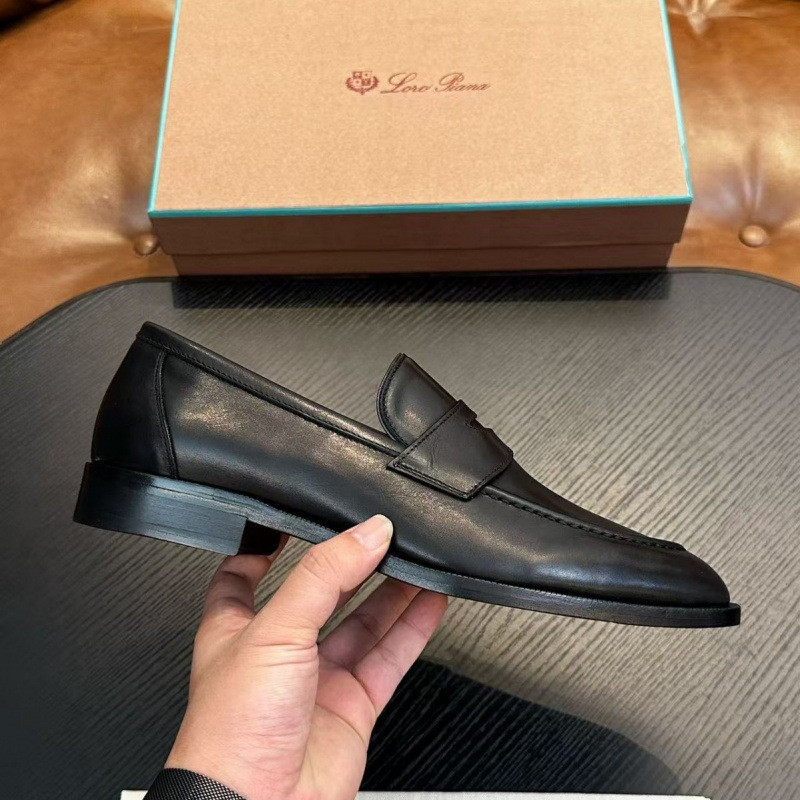 Q8BW Italy*LP Vintage Craft Men's Slip-On Horse Leather Loafers Small Leather Shoes Lazy Shoes Drivi