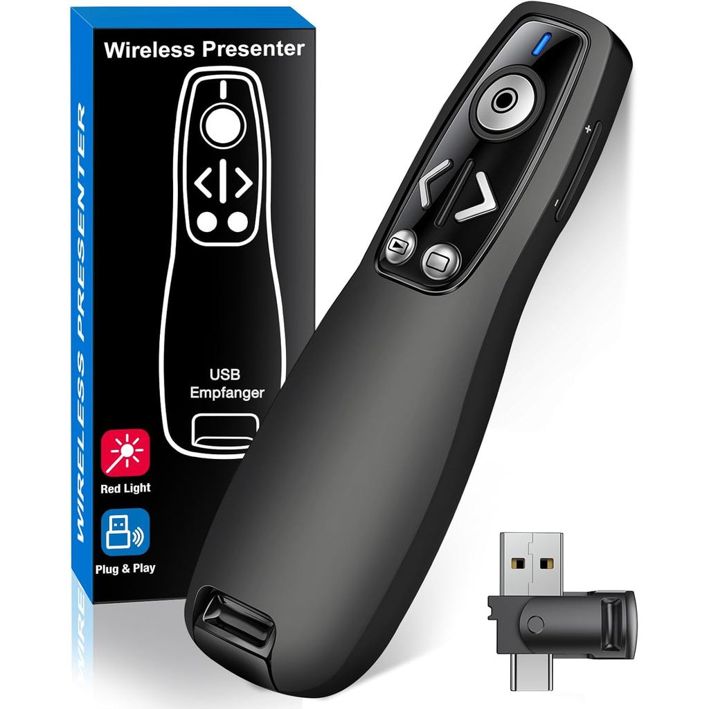 Presentation Clicker Wireless Presenter Remote สําหรับ PowerPoint, Powerpoint Clicker พร้อม PowerPoi