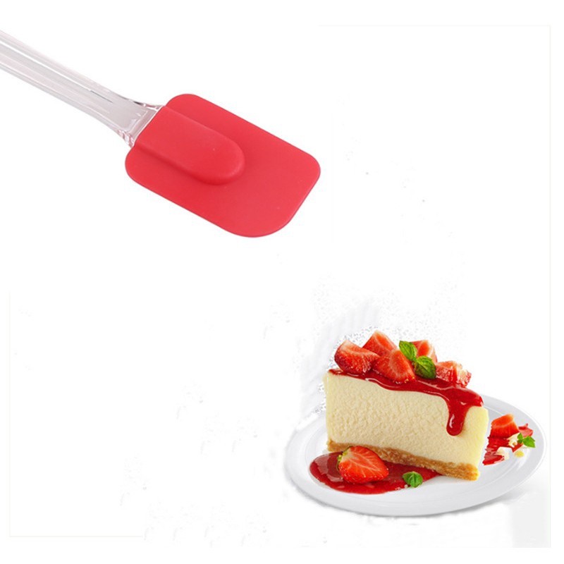 เครื่องมืออบสําหรับเค้กคู่ซิลิโคนไม้พายช้อนคุกกี้ไม้พาย Pastry Scraper Mixer Butter ราคาถูก HT